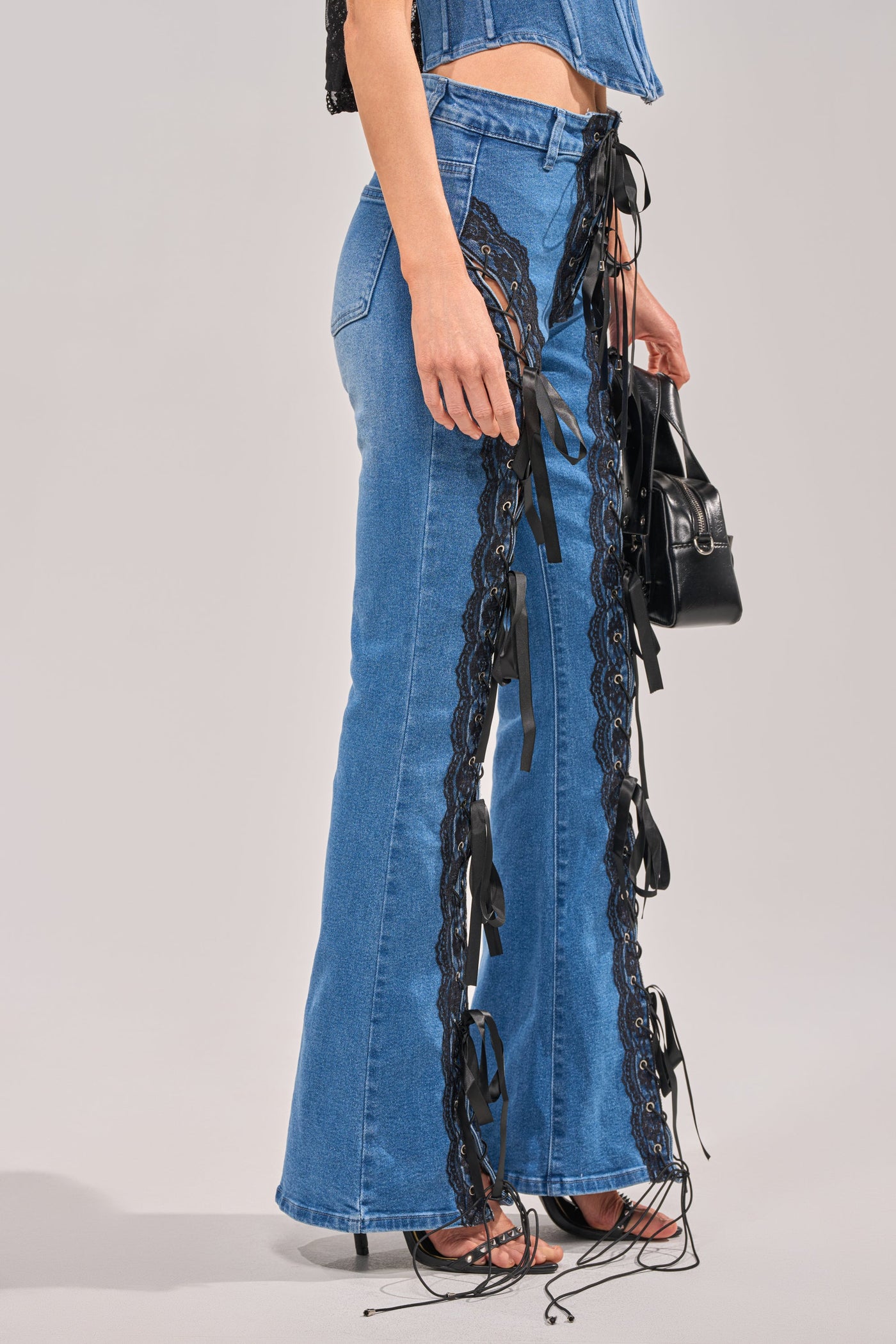 LACED UP DENIM