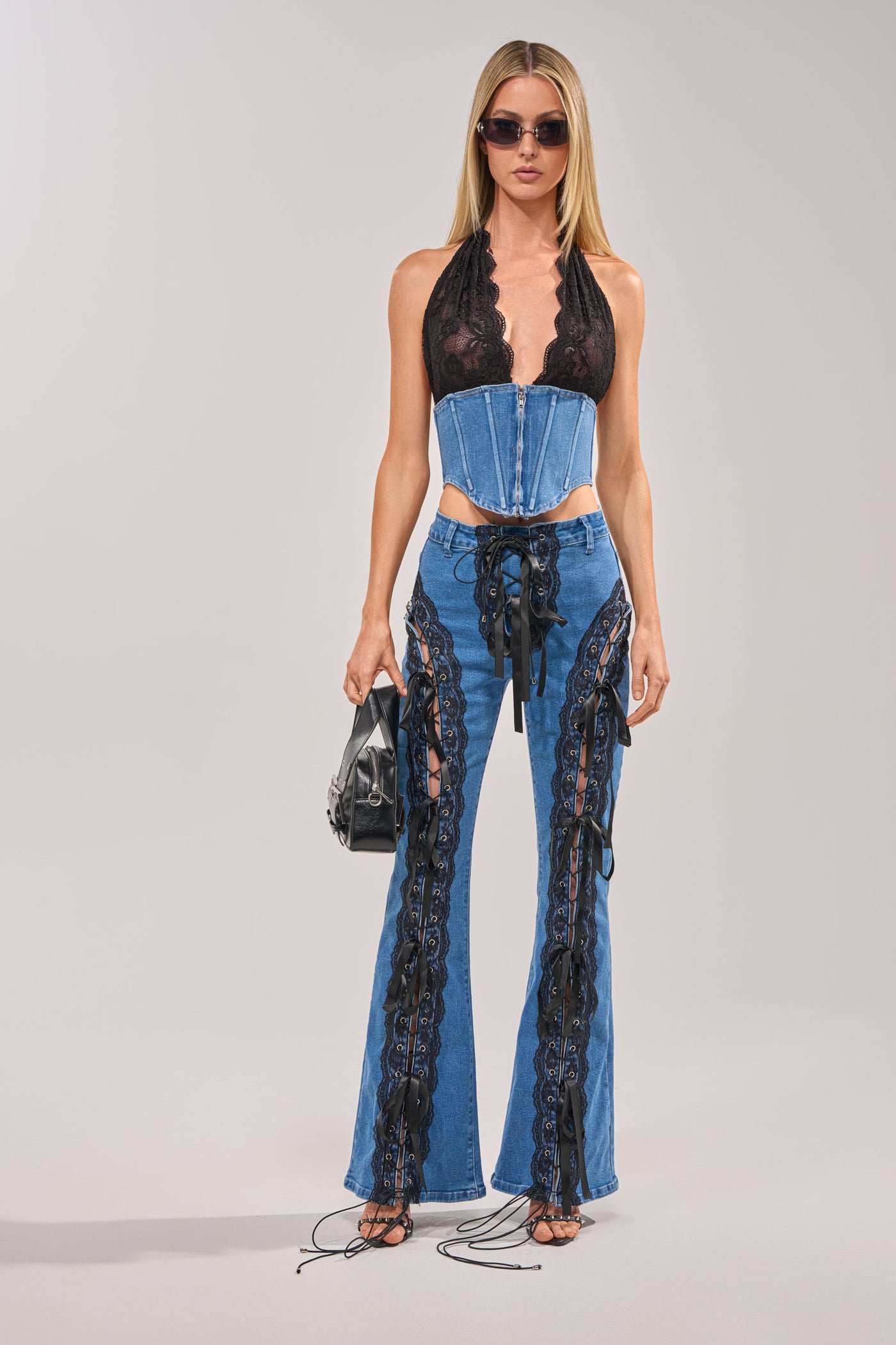 LACED UP DENIM