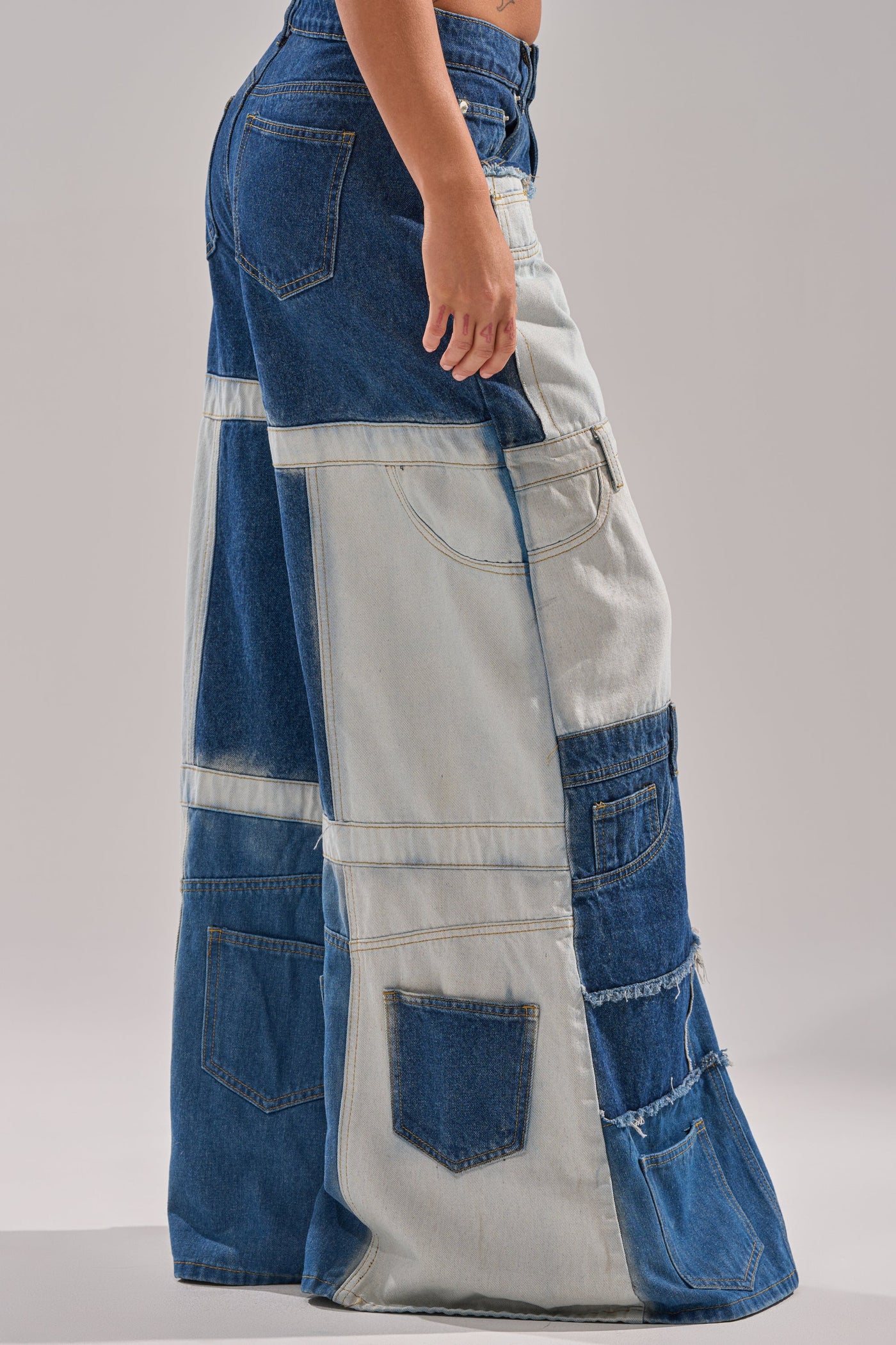 TOO MUCH GOING ON WIDE LEG DENIM
