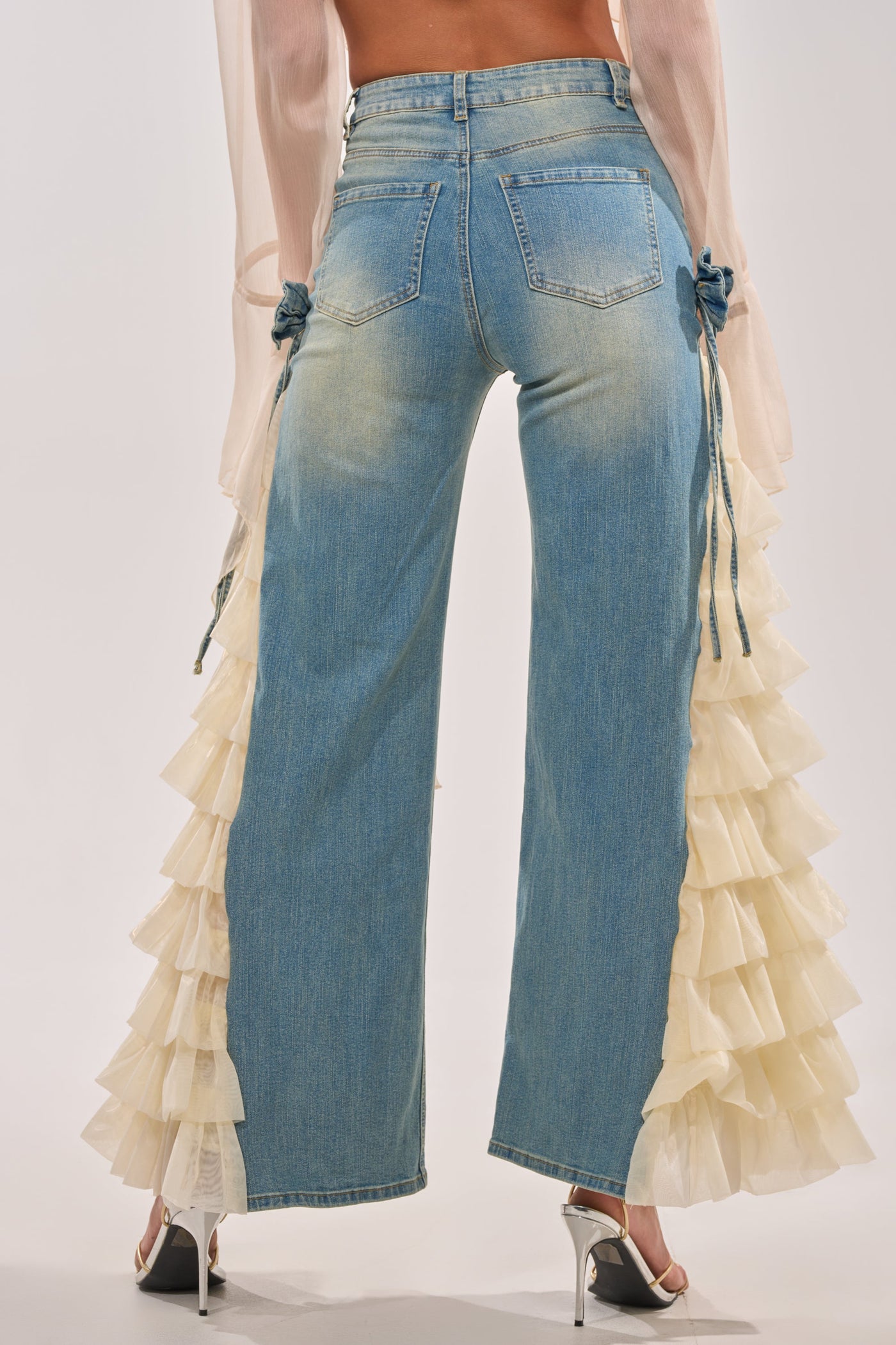 RUFFLE CITY STRAIGHT LEG DENIM