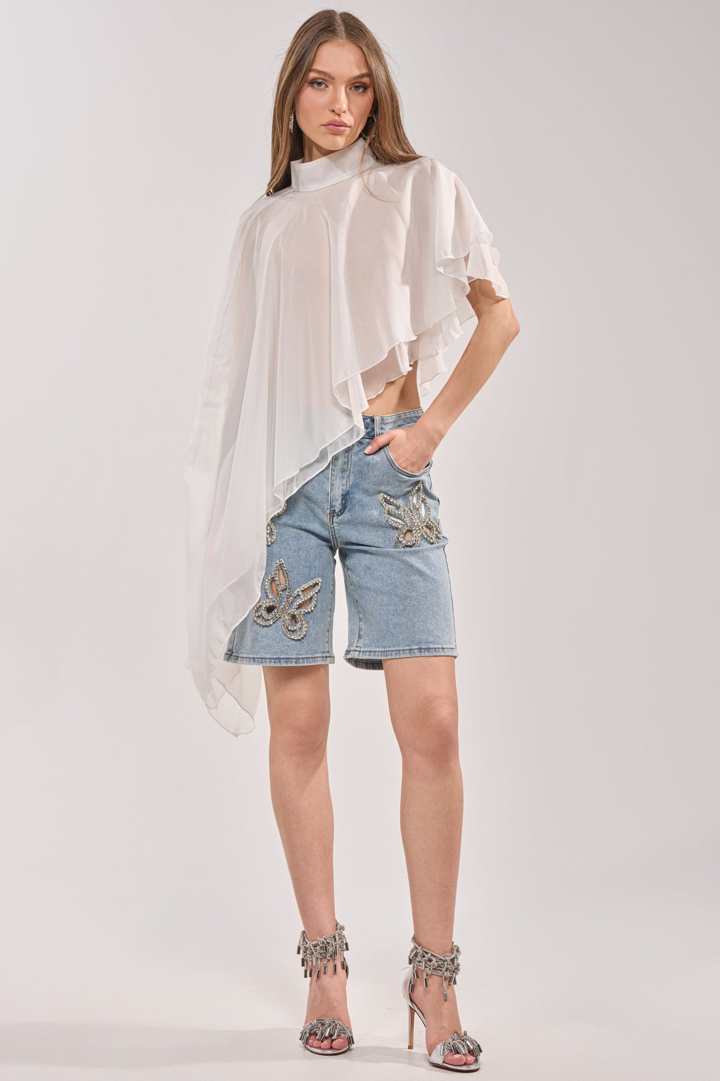 BUTTERFLY QUEEN DENIM SHORT