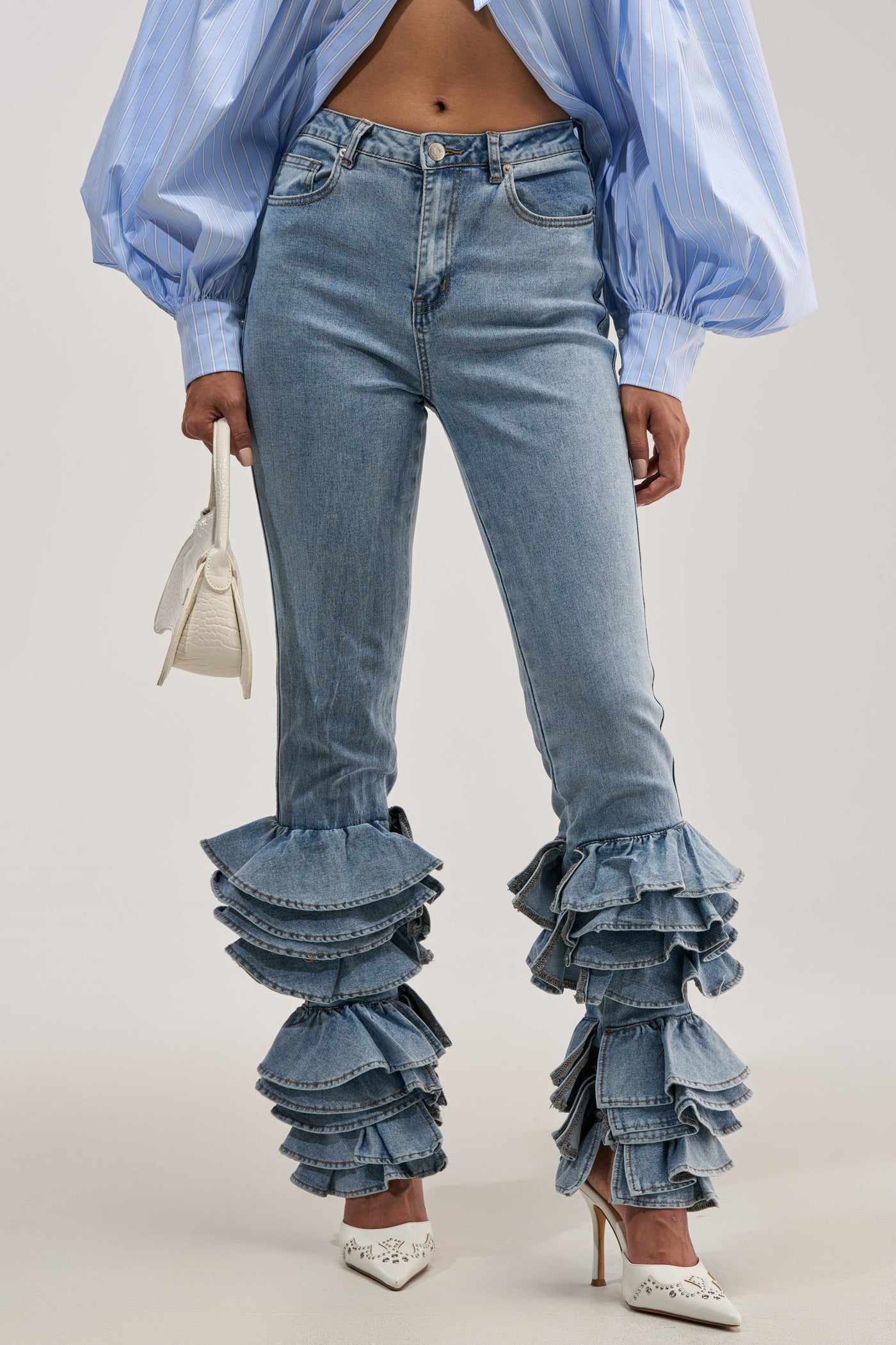 NOT ENOUGH RUFFLE DENIM