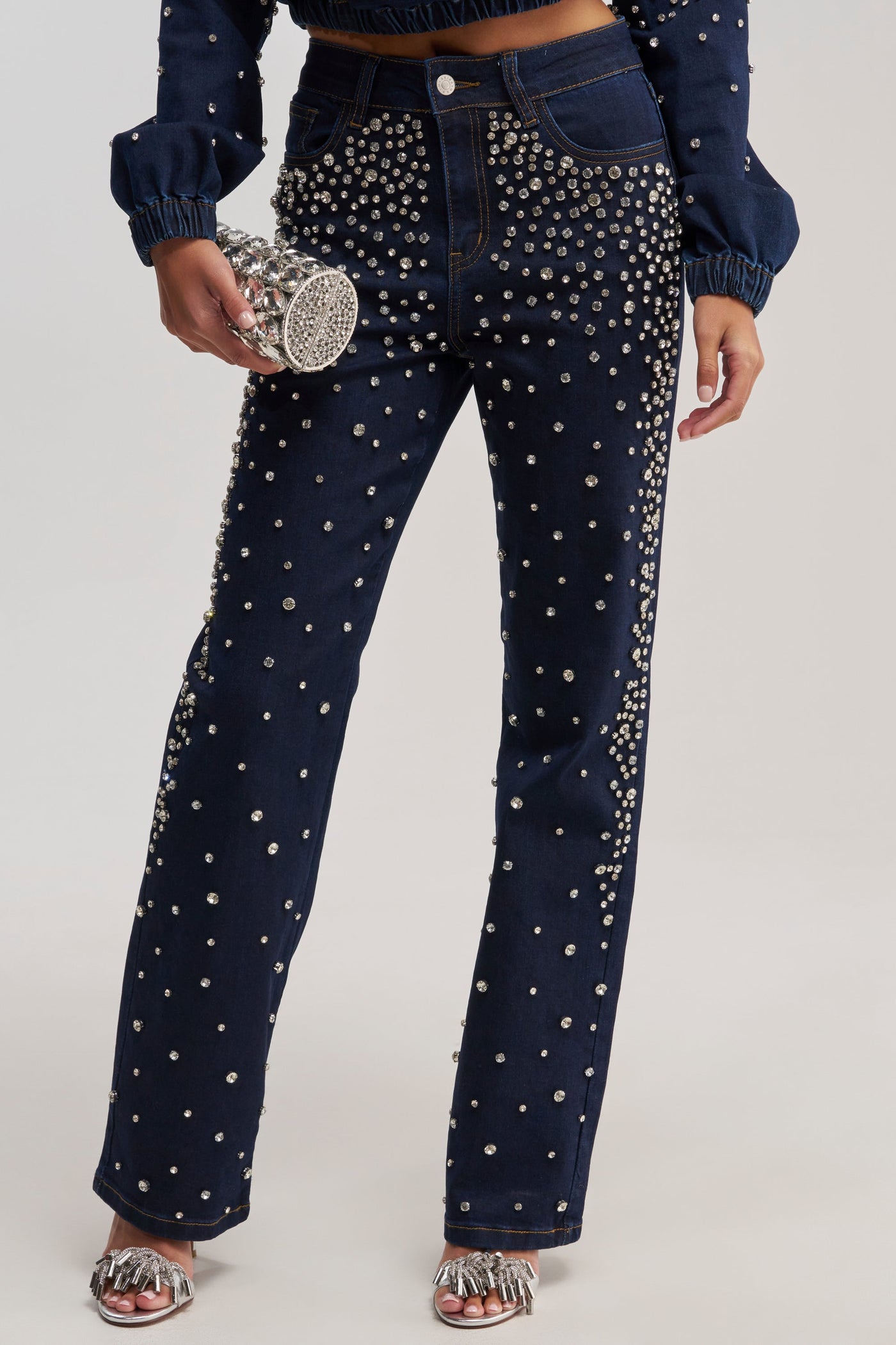 SPARKLE SPARKLE EMBELLISHED DENIM