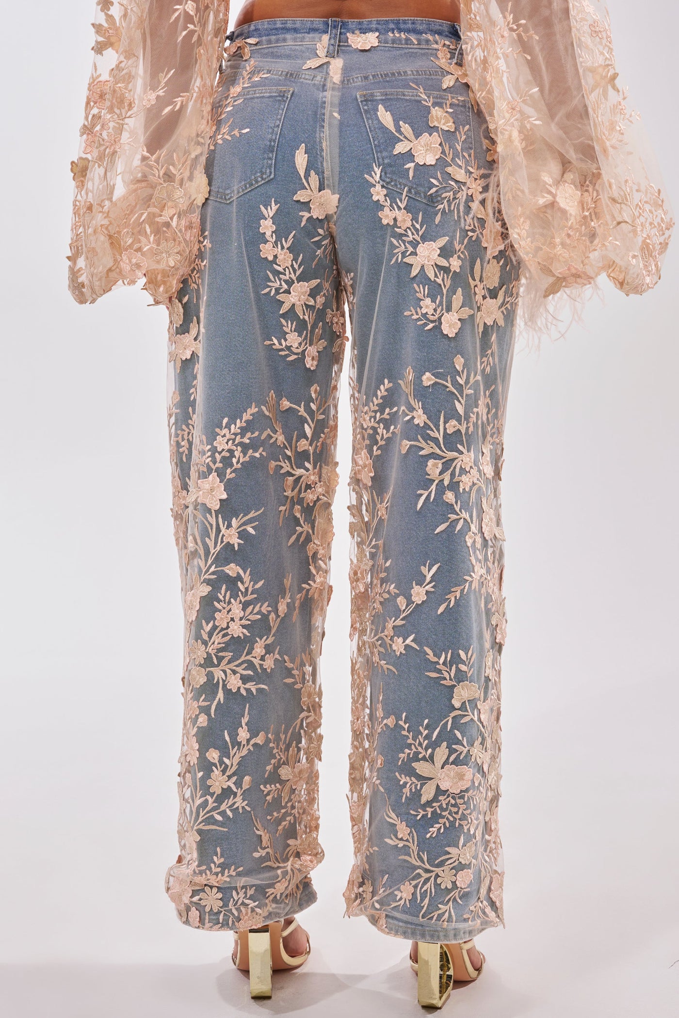 FLY AWAY WITH ME FLORAL DENIM