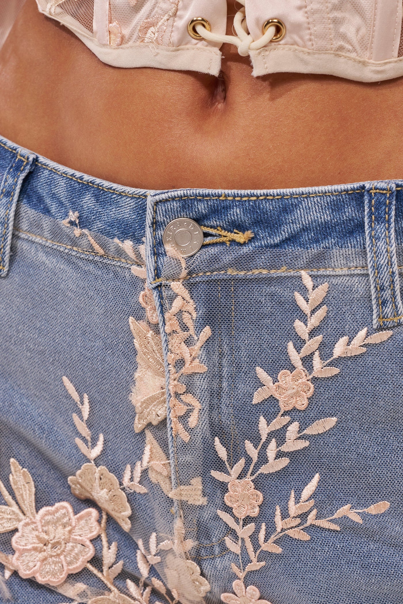 FLY AWAY WITH ME FLORAL DENIM