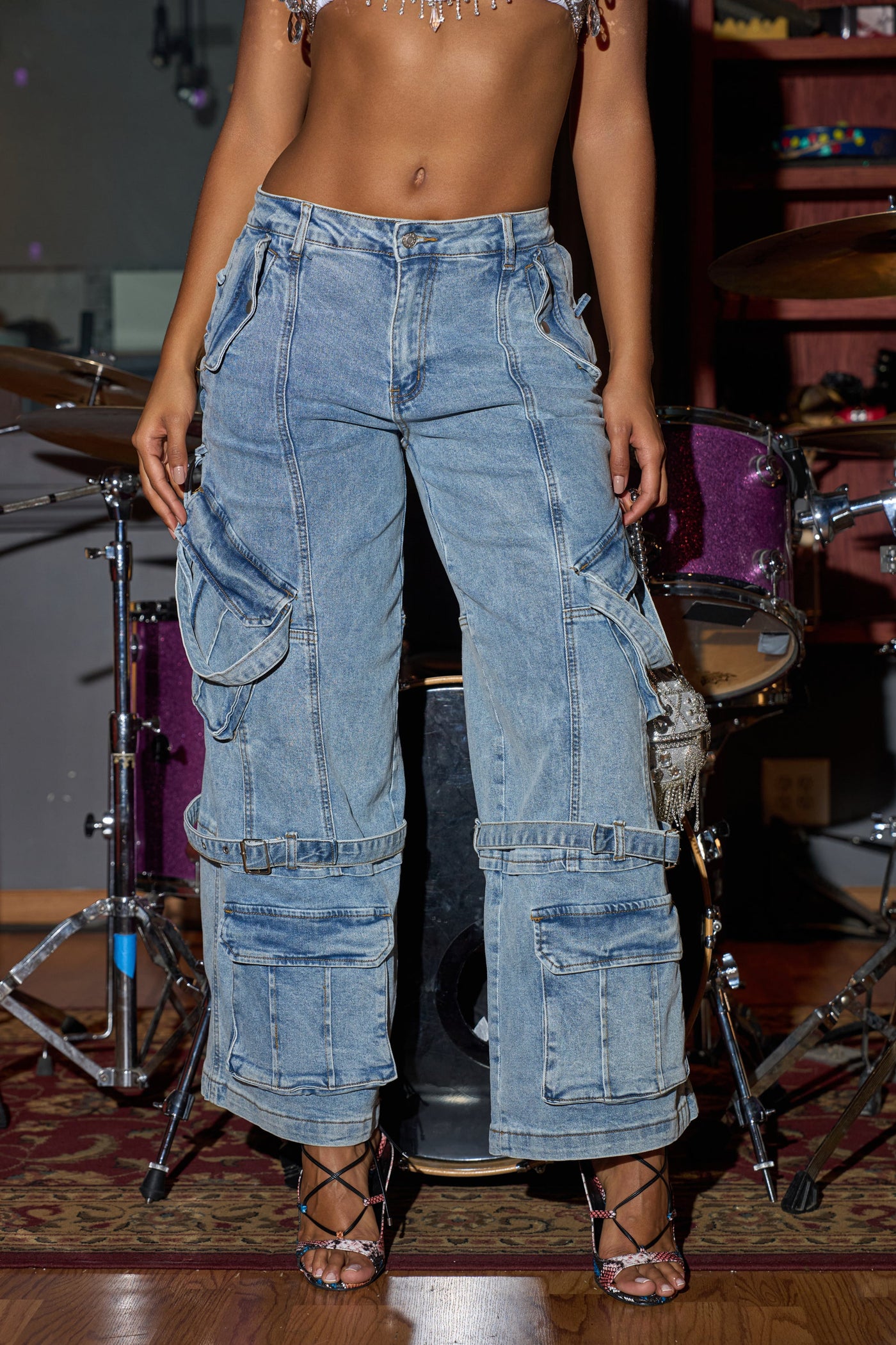 KARA DENIM CARGO PANT