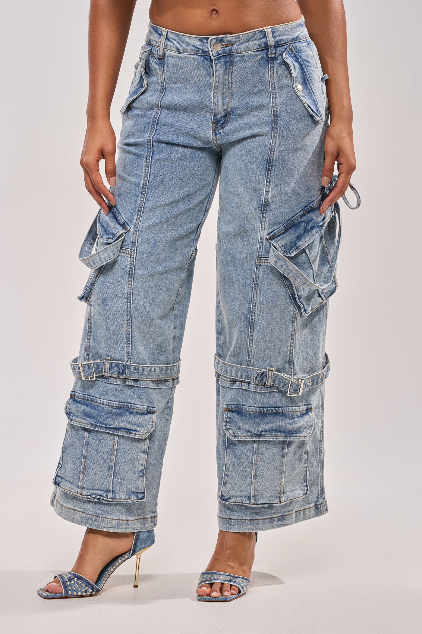 KARA DENIM CARGO PANT