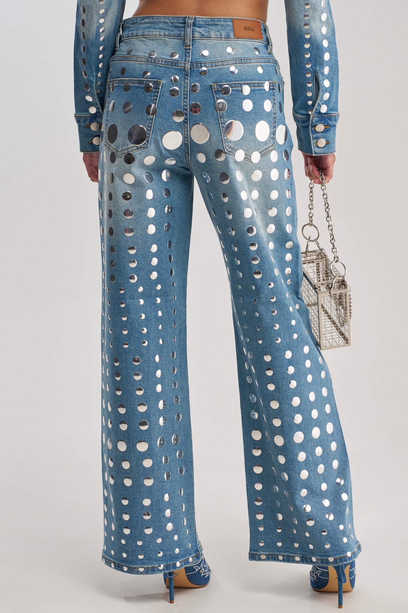STUDS EVERYWHERE RELAXED DENIM PANT