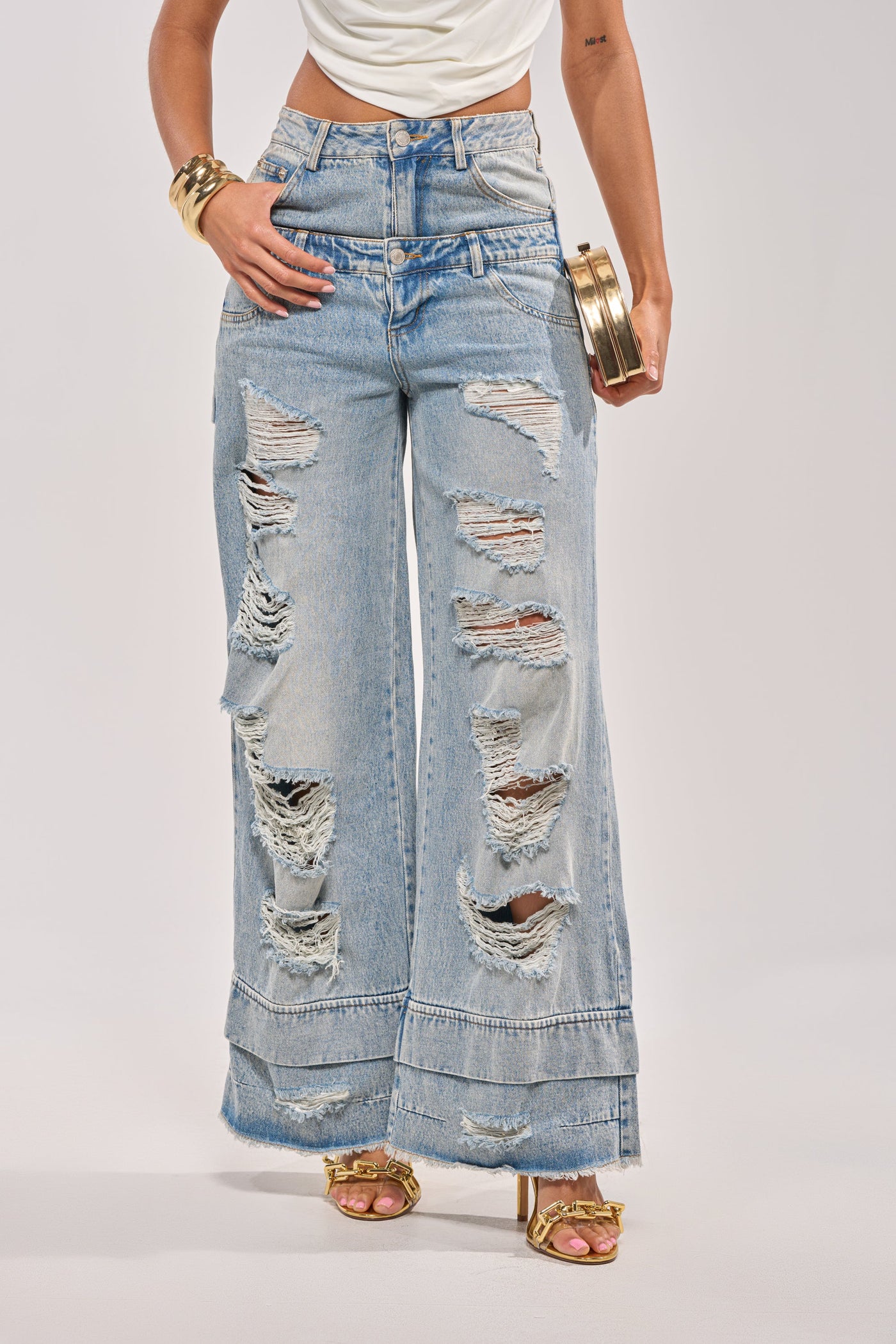 GO GET SOME DOUBLE WAISTED DENIM