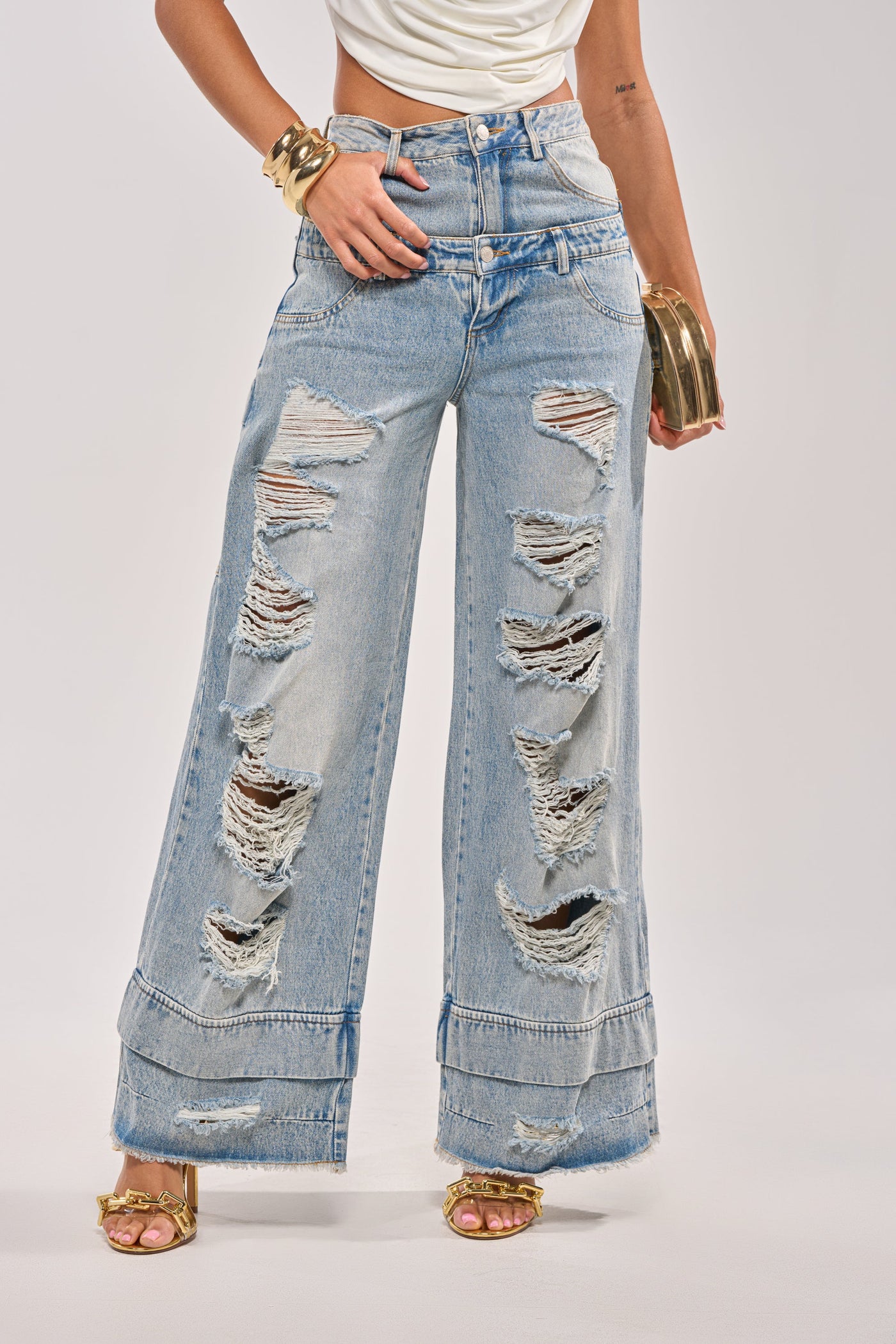 GO GET SOME DOUBLE WAISTED DENIM
