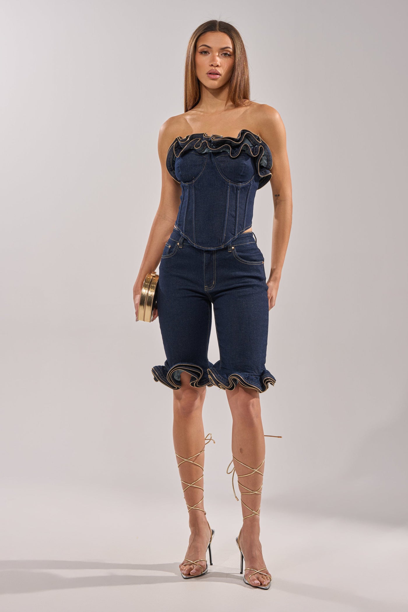 SOMETHING DIFFERENT DENIM BERMUDA SHORT