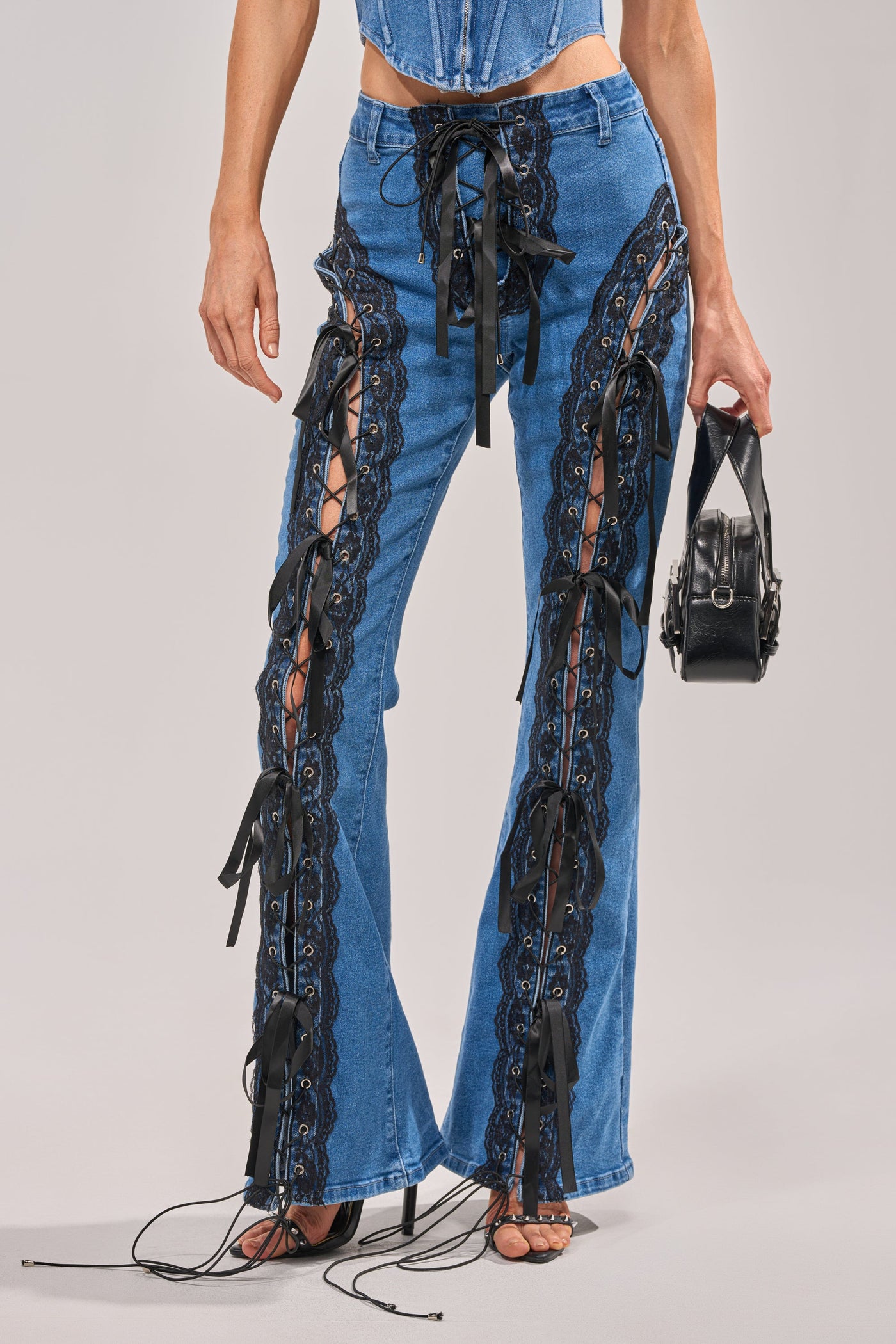 LACED UP DENIM