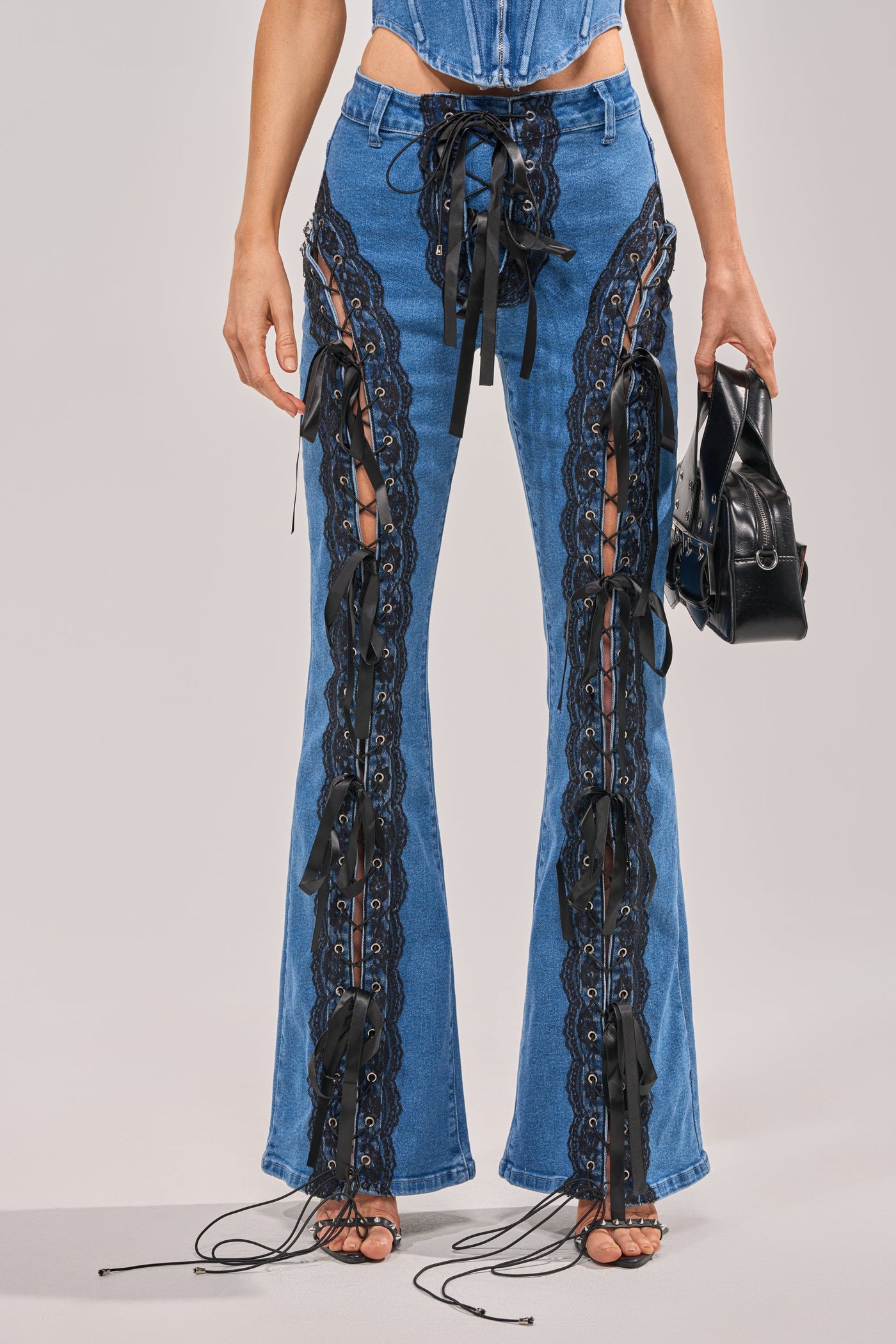 LACED UP DENIM