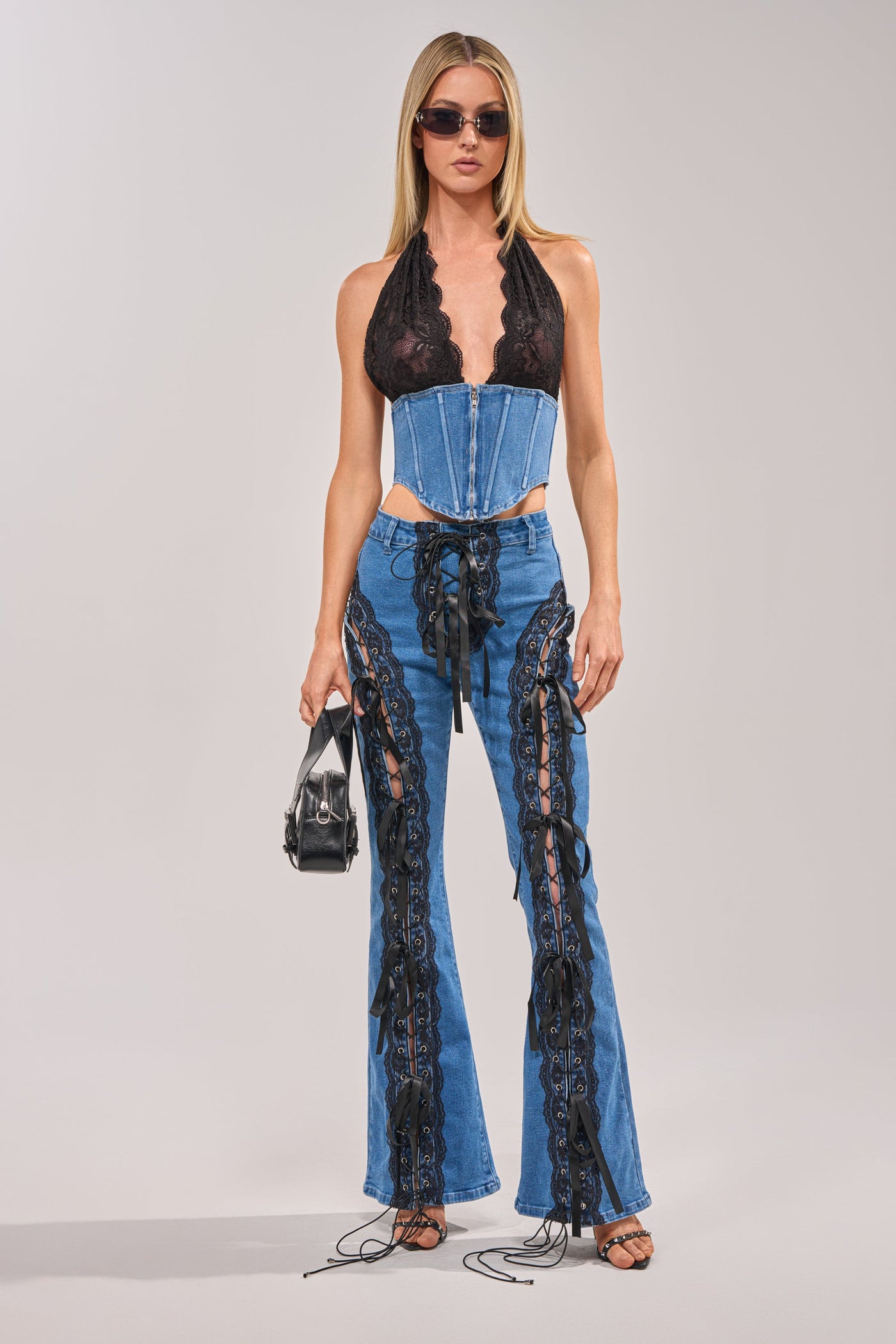LACED UP DENIM