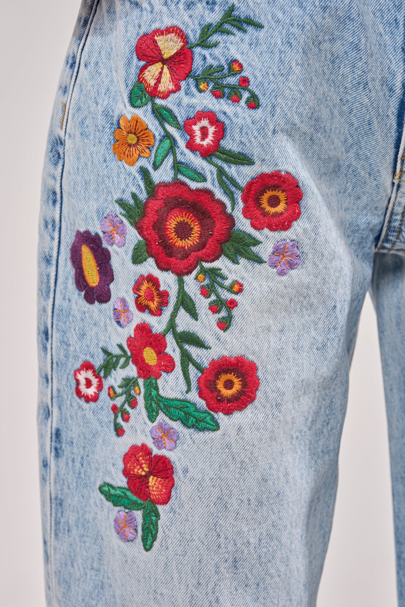 GIVE ME FLOWERS WIDE LEG DENIM