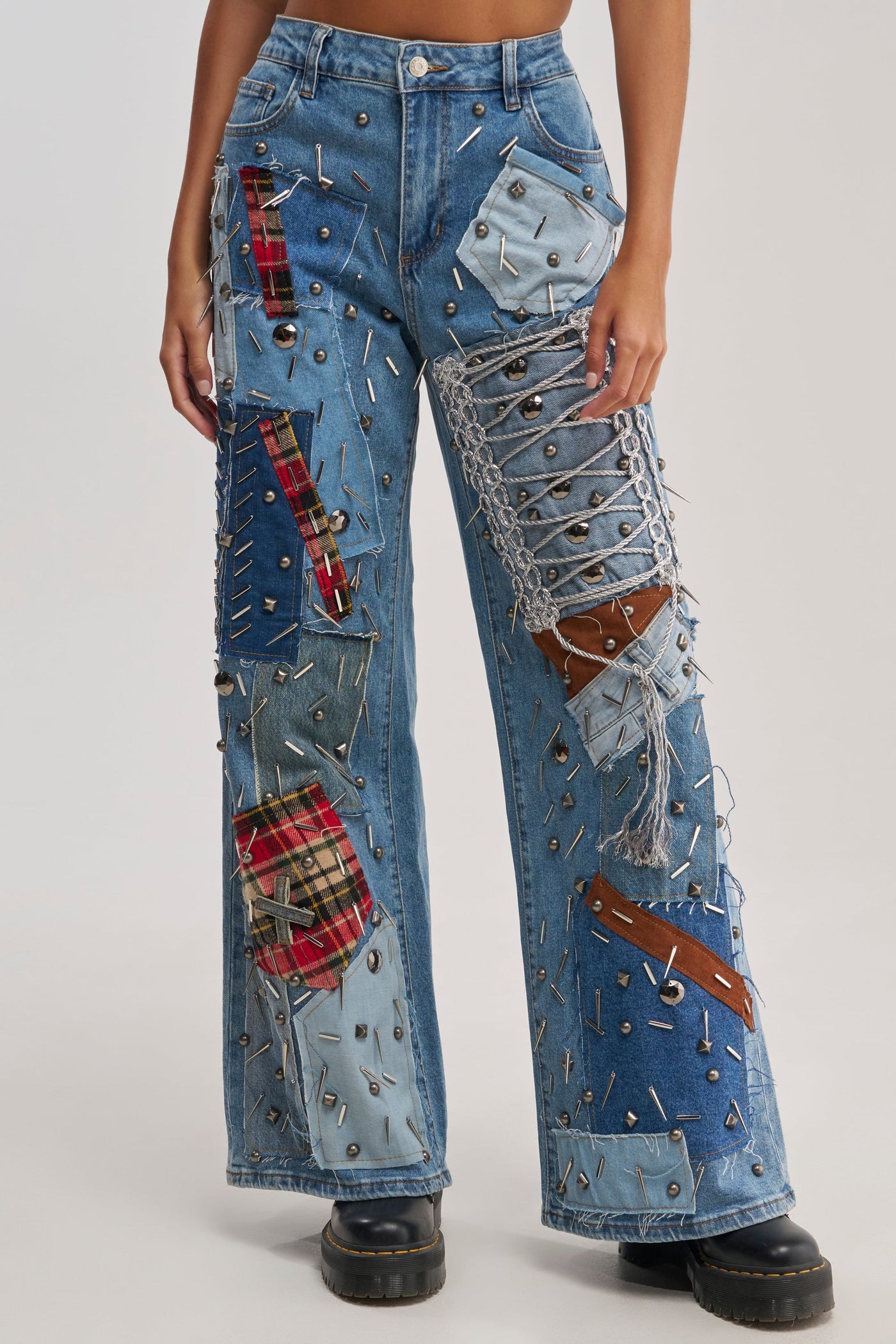 MIXED EMOTIONS EMBELLISHED DENIM