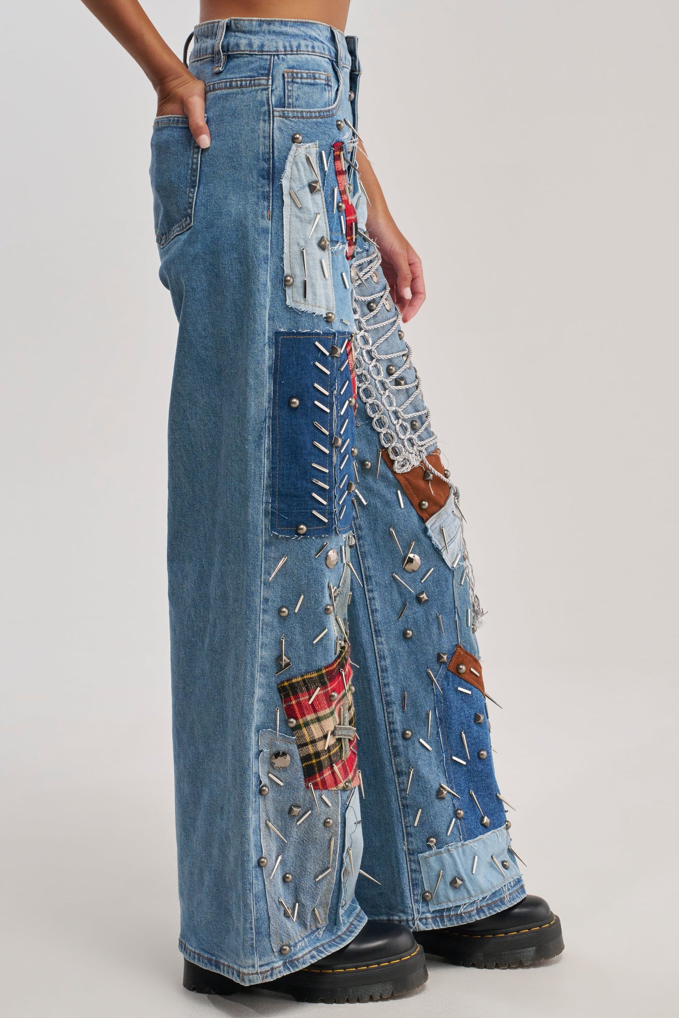 MIXED EMOTIONS EMBELLISHED DENIM