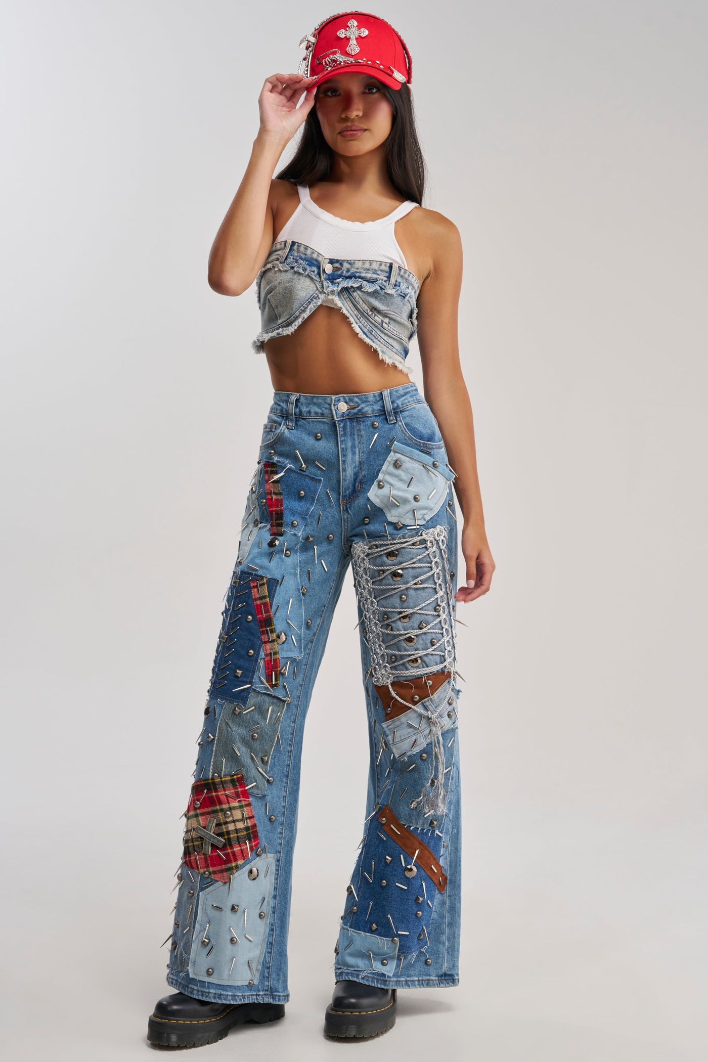 MIXED EMOTIONS EMBELLISHED DENIM