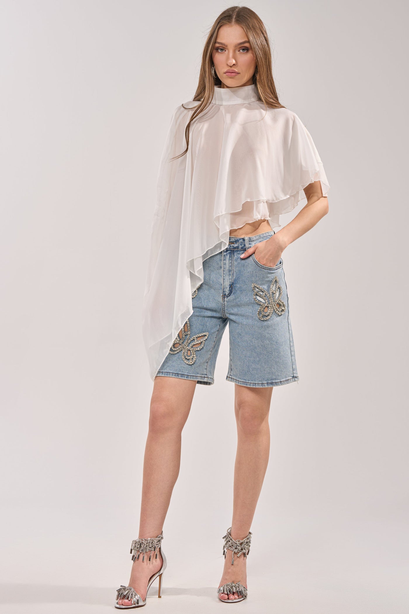 BUTTERFLY QUEEN DENIM SHORT