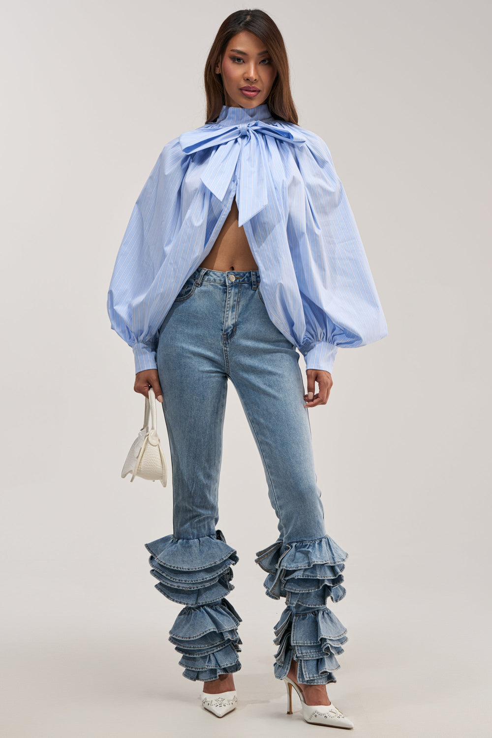NOT ENOUGH RUFFLE DENIM