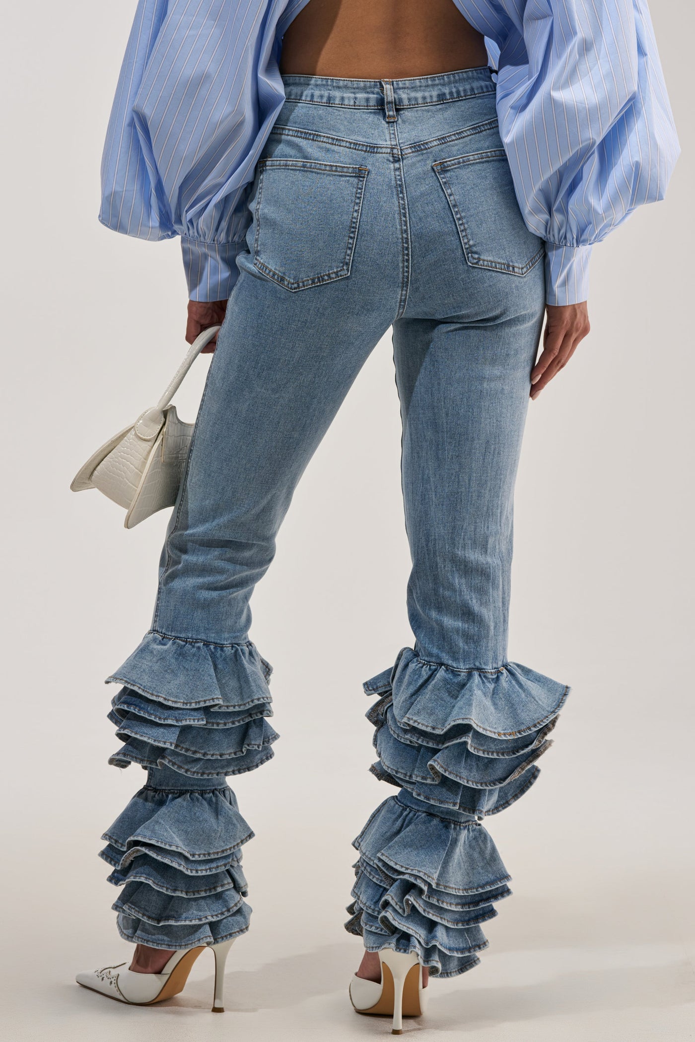 NOT ENOUGH RUFFLE DENIM