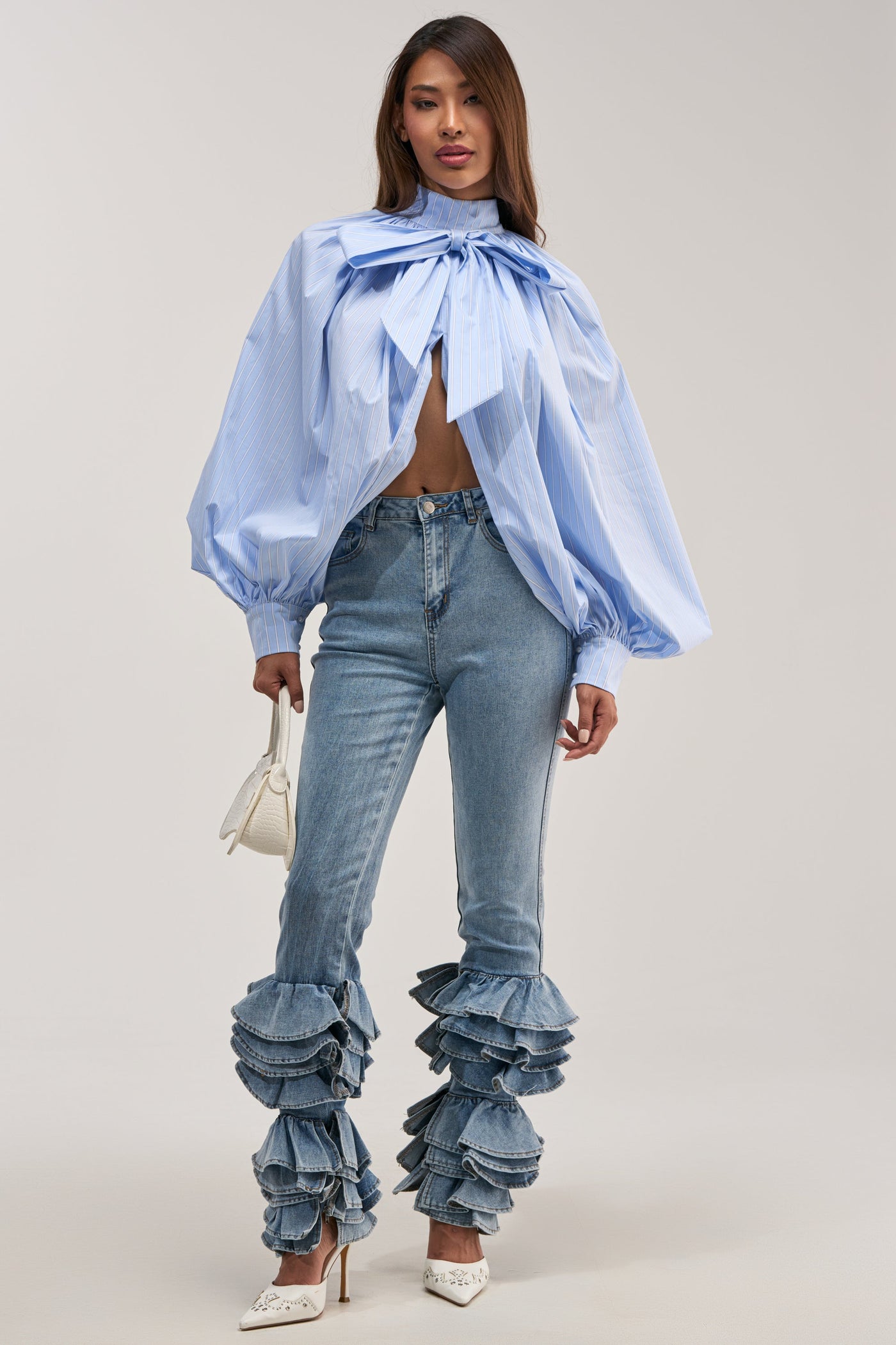 NOT ENOUGH RUFFLE DENIM