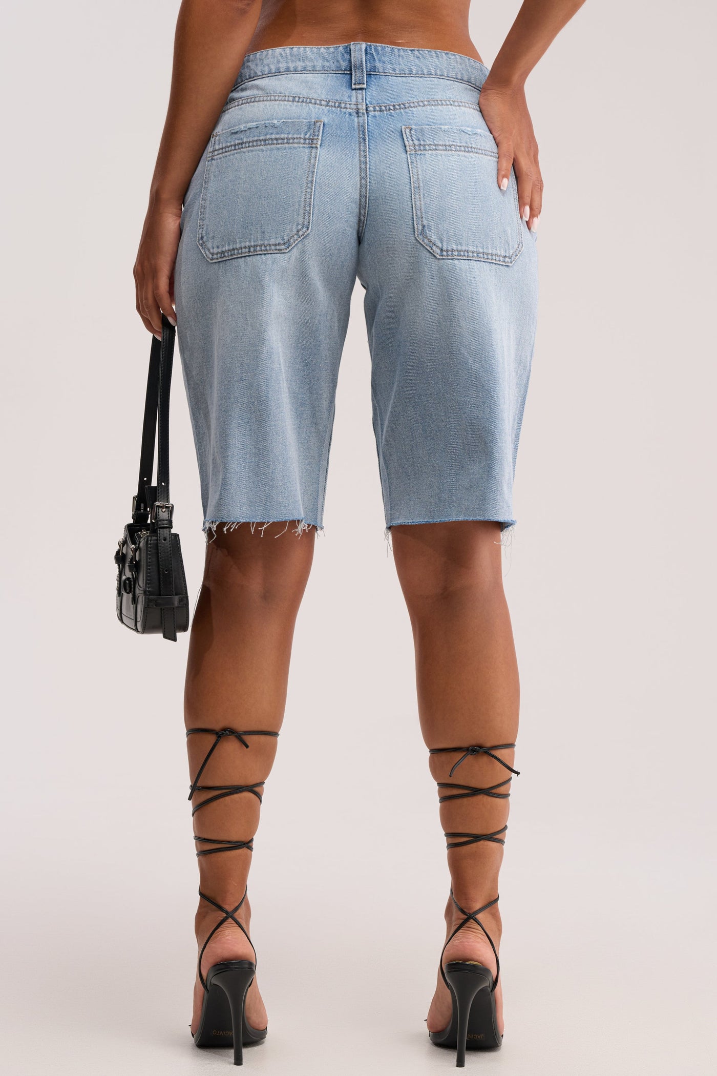 ULTRA LOW RISE DENIM BERMUDA SHORT