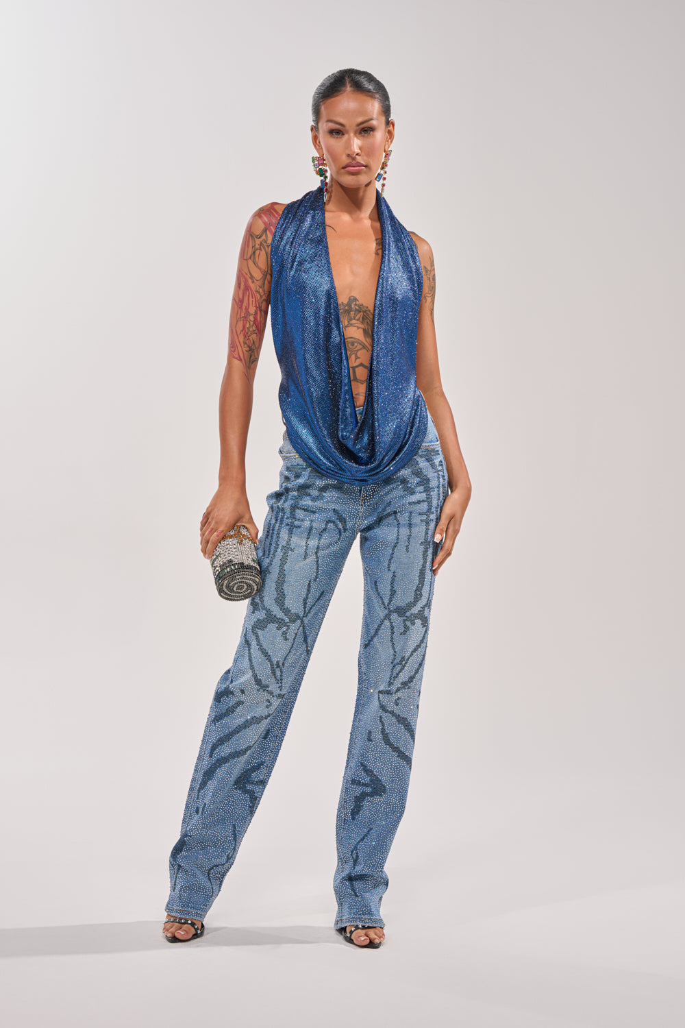 ITS MAGIC RHINESTONE STRAIGHT LEG DENIM