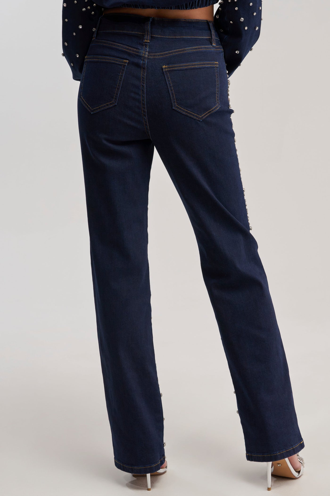 SPARKLE SPARKLE EMBELLISHED DENIM