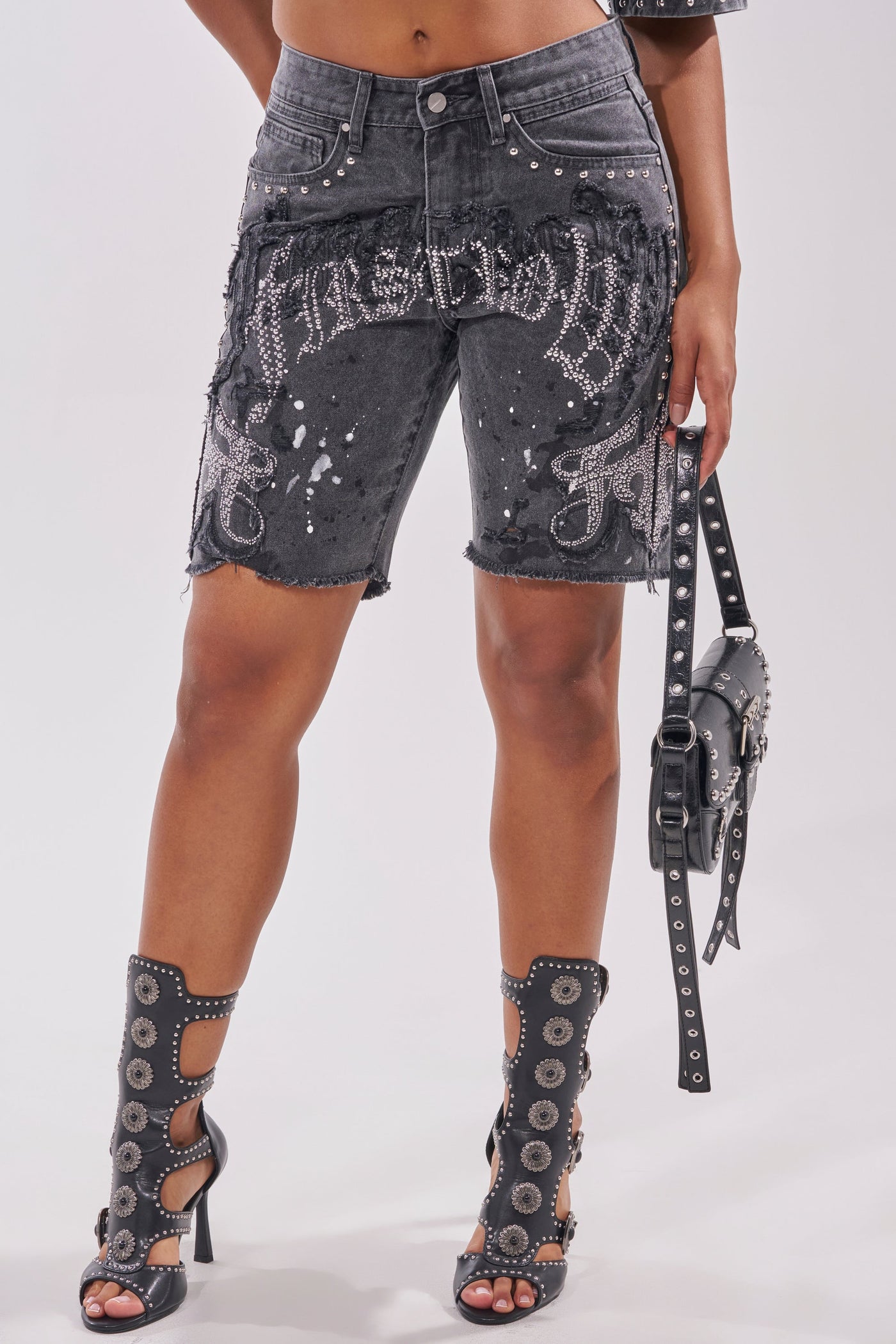NOT LIKE THE REST EMBELLISHED DENIM SHORT