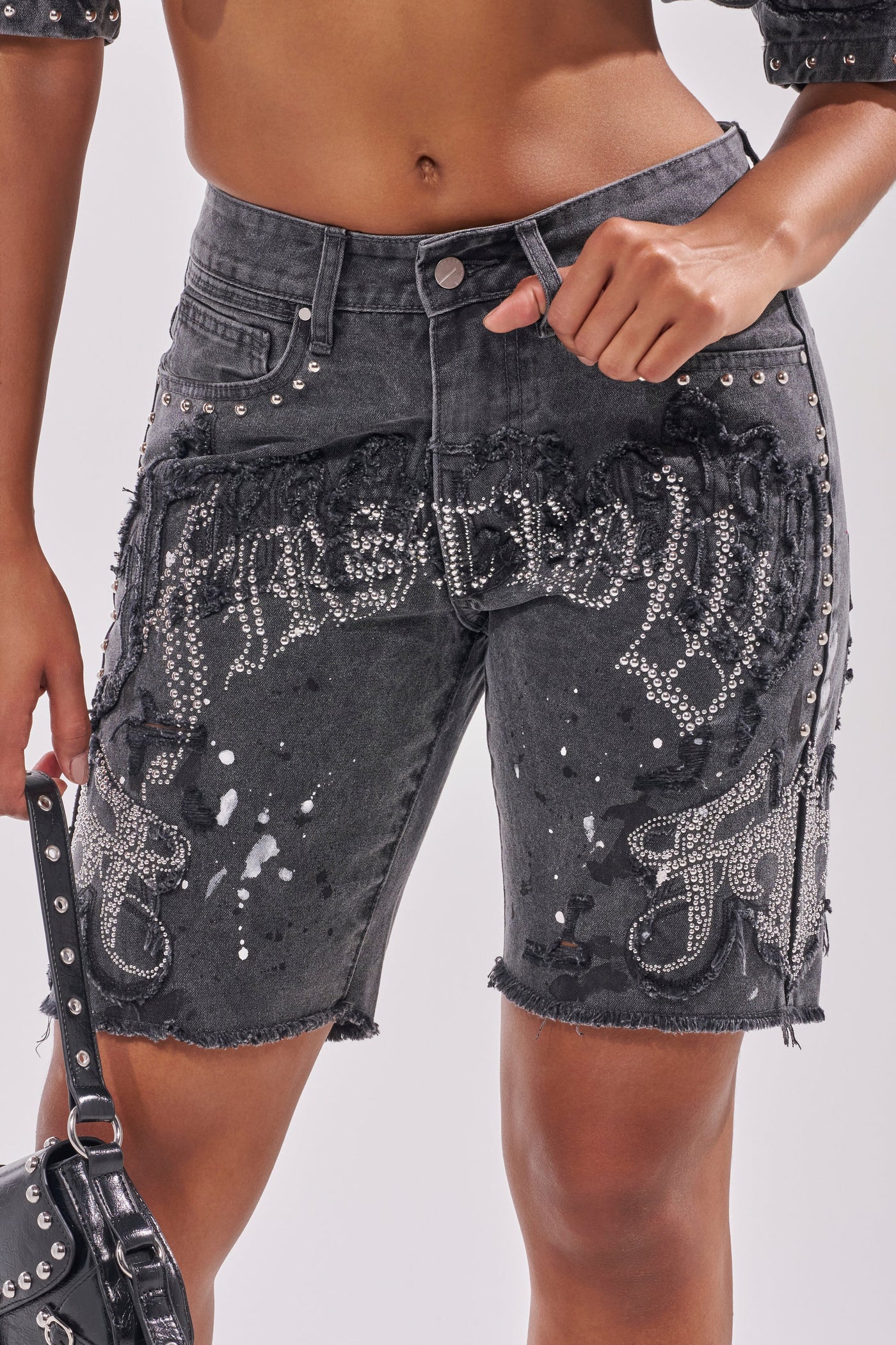 NOT LIKE THE REST EMBELLISHED DENIM SHORT