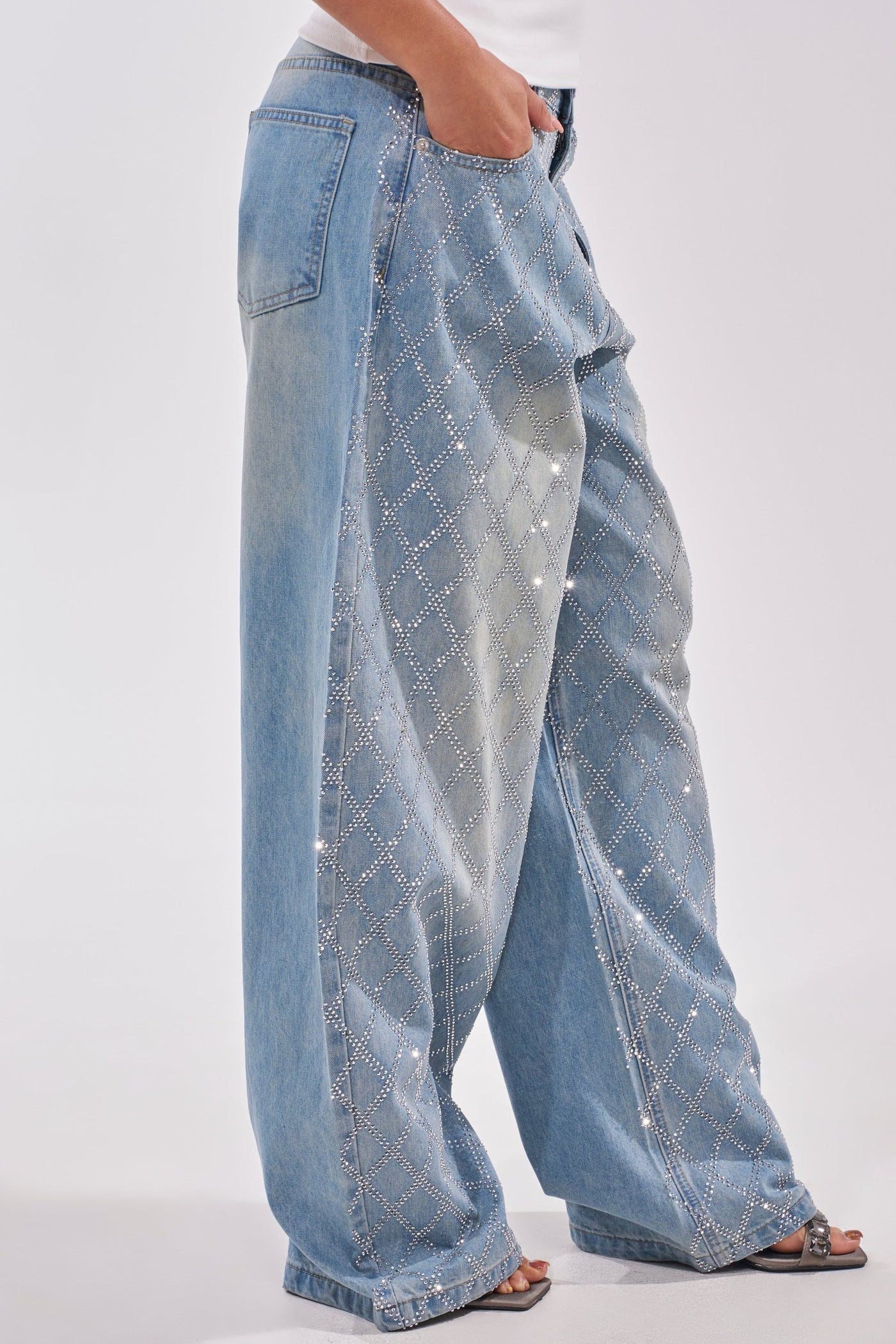 SHINE BRIGHT RHINESTONE DENIM