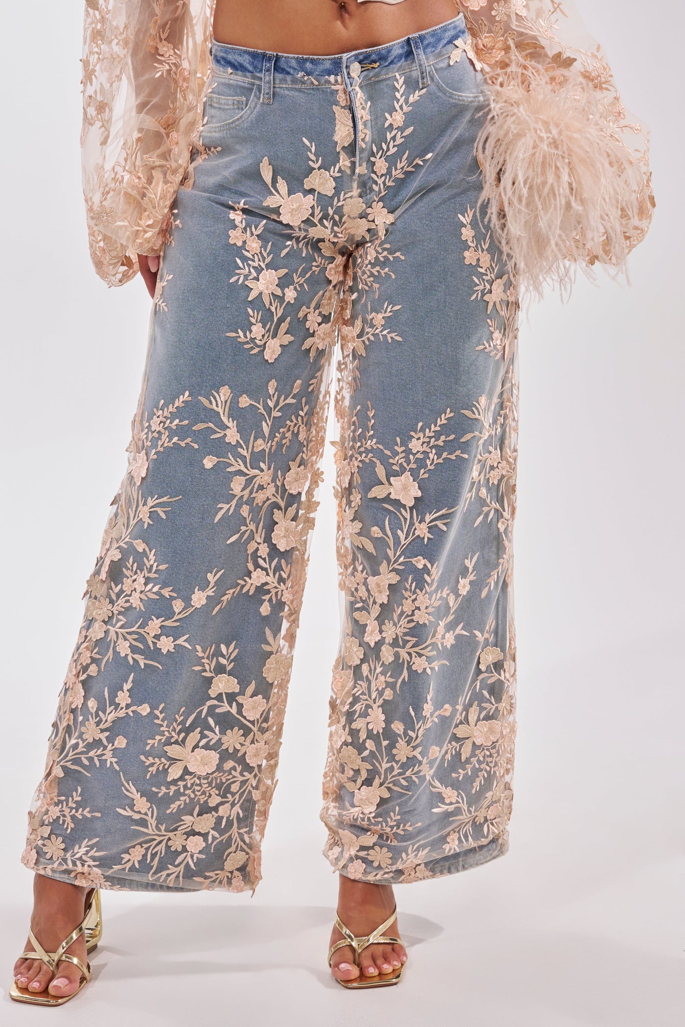 FLY AWAY WITH ME FLORAL DENIM