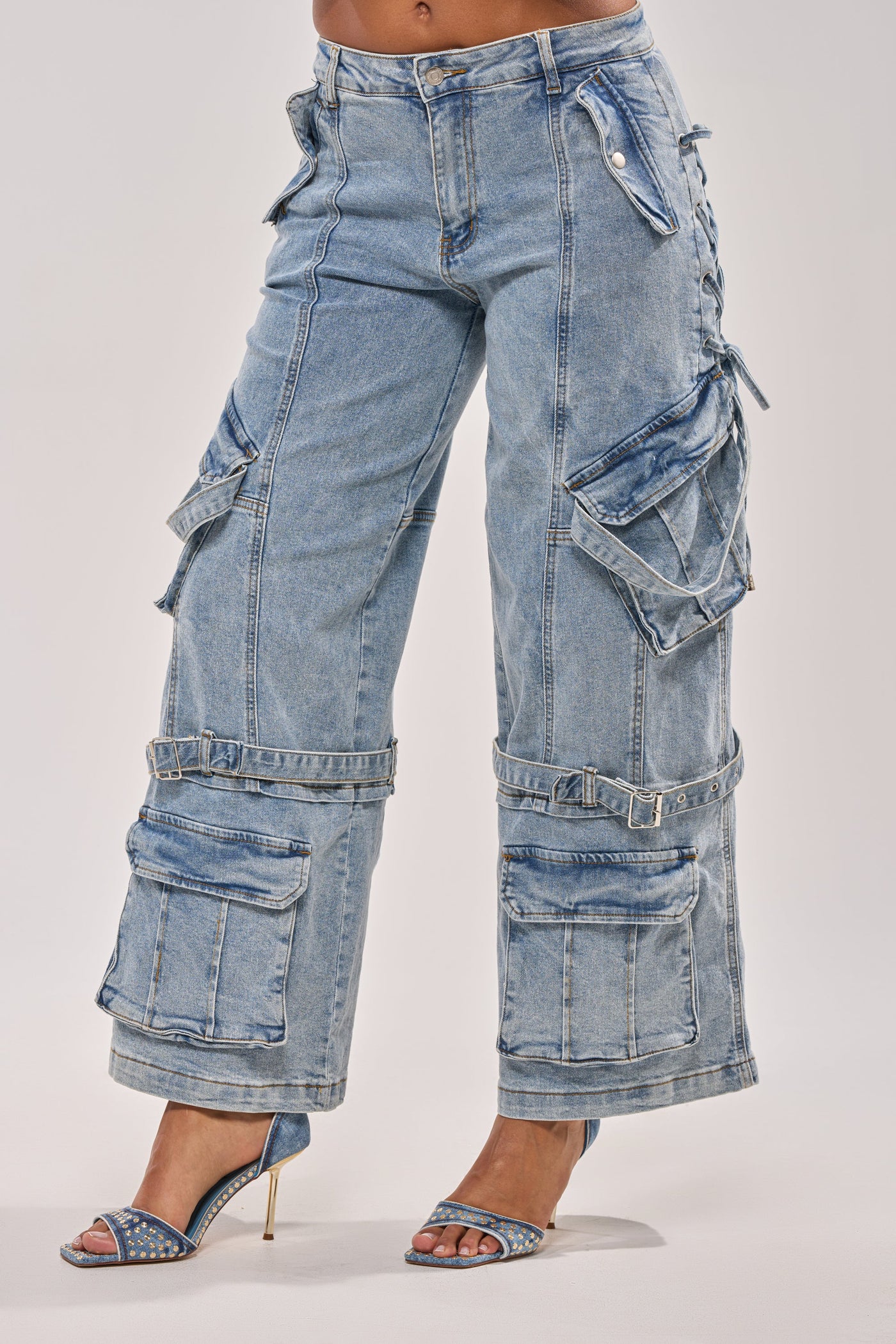 KARA DENIM CARGO PANT