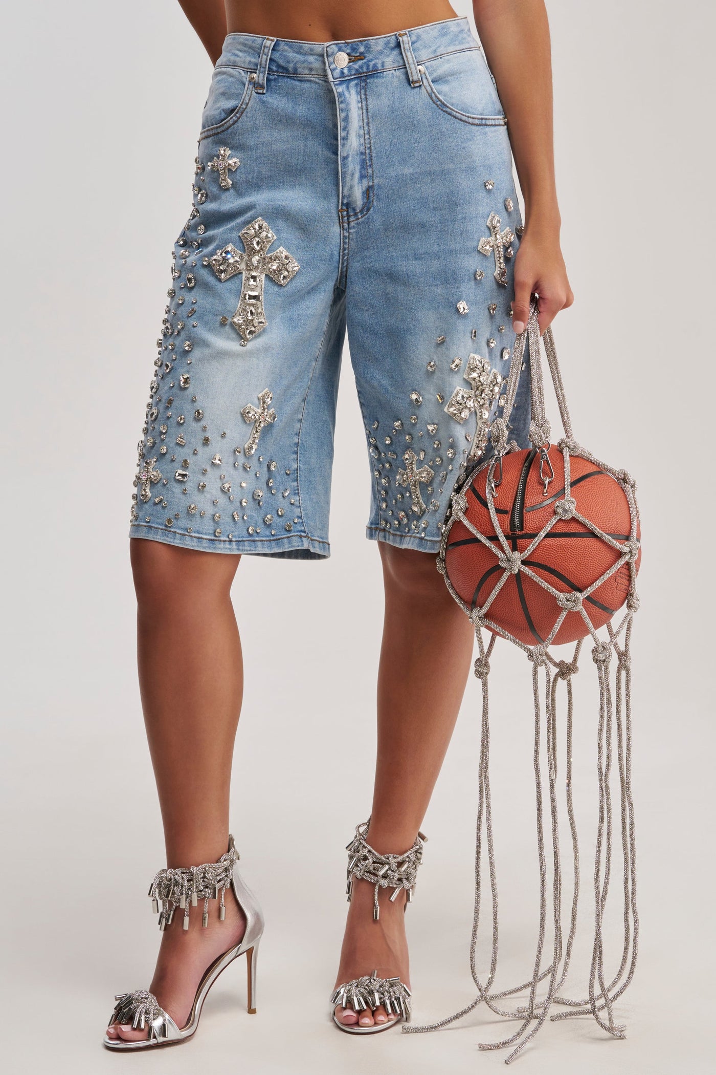 BLESSED RHINESTONE BERMUDA