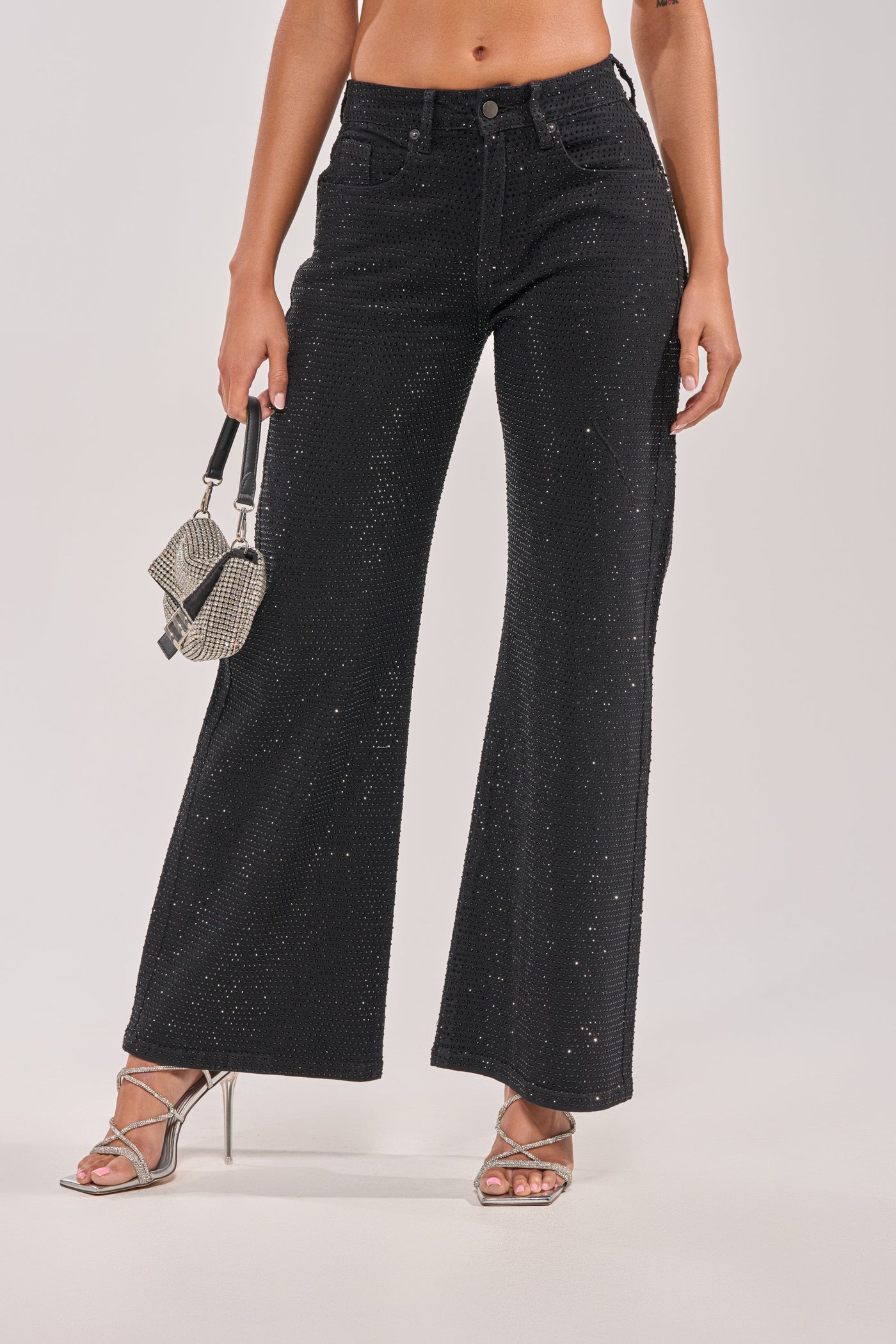 SHINING BRIGHT RHINESTONE DENIM