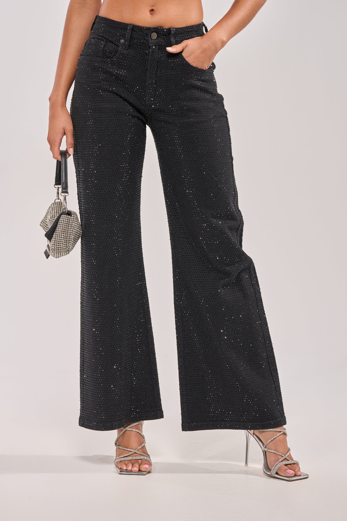 SHINING BRIGHT RHINESTONE DENIM