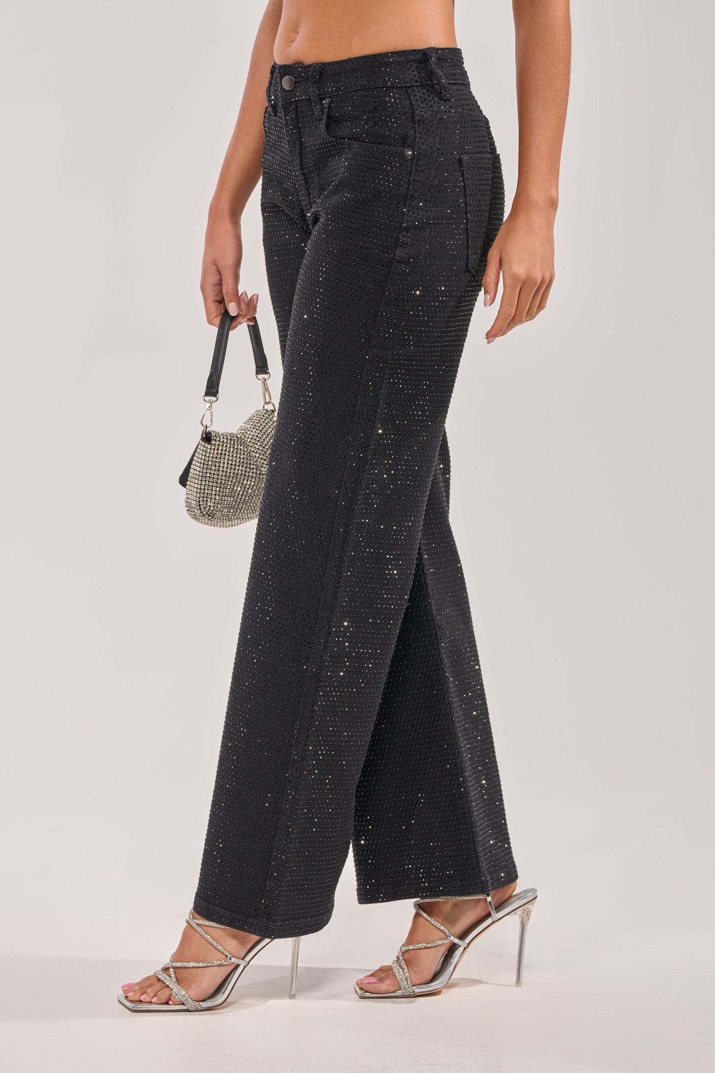 SHINING BRIGHT RHINESTONE DENIM