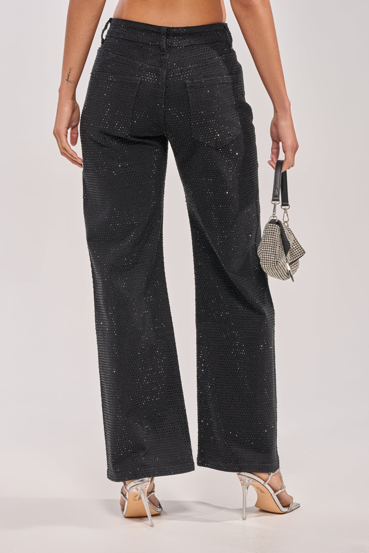 SHINING BRIGHT RHINESTONE DENIM